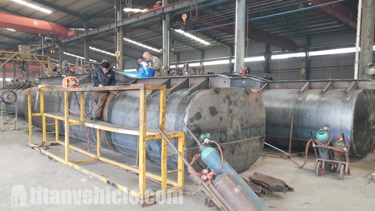 Tank Production Line Of Oil Tanker Trailer