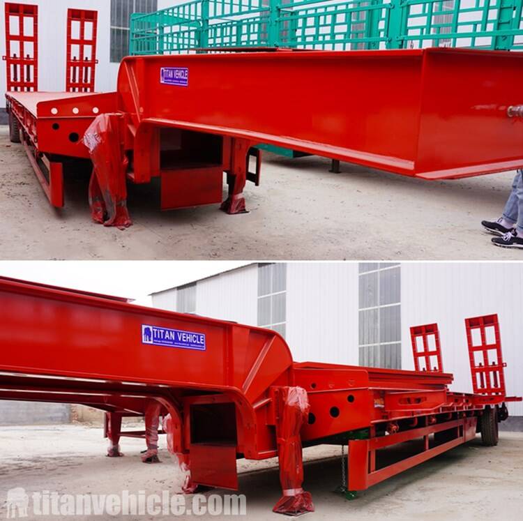 Machinery Transport Low Bed Semi Trailer