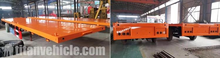 Factory Show of 3 Axle Flatbed Semi Trailer