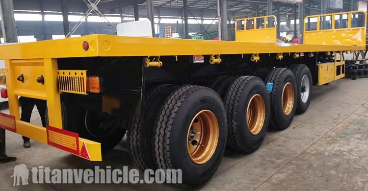 4 Axle Flatbed Trailer Price 