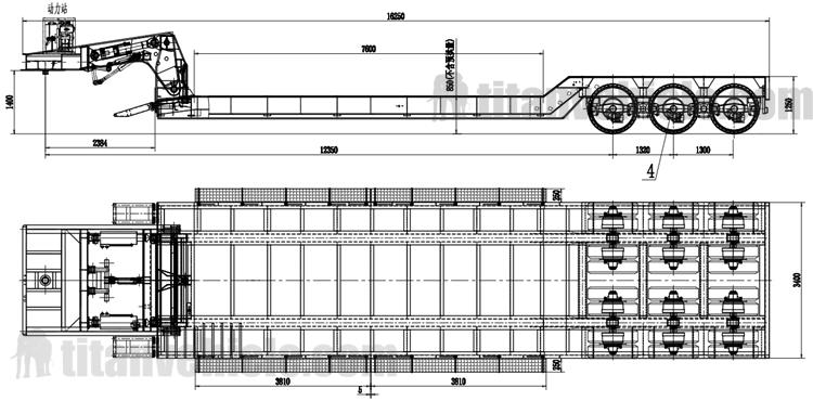 Details of 100 Ton Detachable Gooseneck Trailer