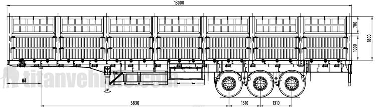 50 Ton Fence Semi Trailer for Sale In Guinea