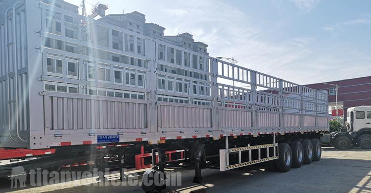 4 Axle 60 Ton Fence Semi Trailer for Sale In Gabon