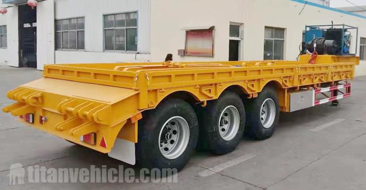 Hydraulic Winch Tri Axle Low Bed Trailer for Sale In Sierra Leone