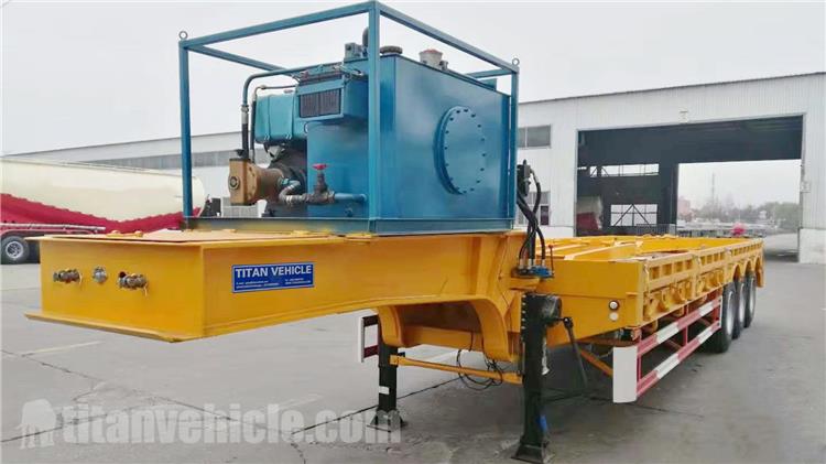 Hydraulic Winch Tri Axle Low Bed Trailer for Sale In Sierra Leone