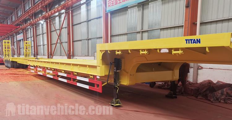 4 Line 8 Axle 100 Ton Extendable Lowbed Trailer for Sale In Congo