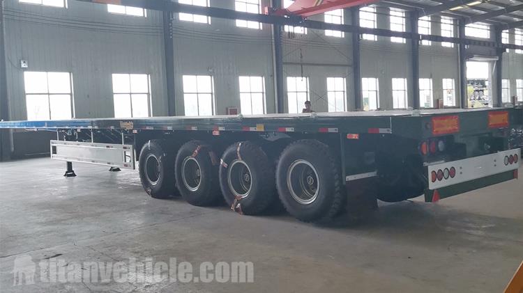 4 Axle 48ft Flatbed Semi Trailer for Sale In Mauritius