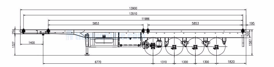 4 axle flat deck trailer with airbag suspension technical department