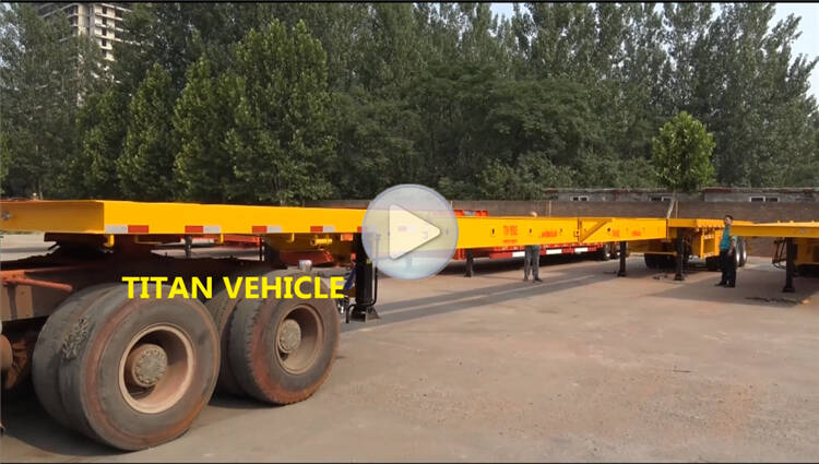 3 axles 24m extendable flatbed trailer for sale