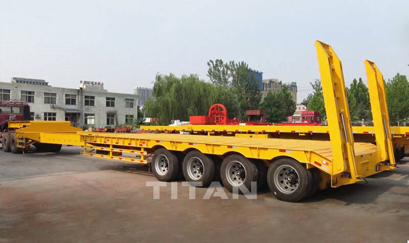 4 Axle Extendable Low Bed Trailer for Sale