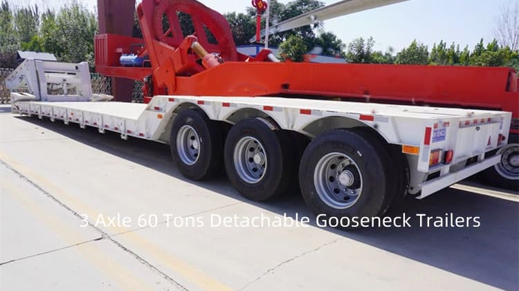 3 Axle 60 Tons Detachable Gooseneck Trailers